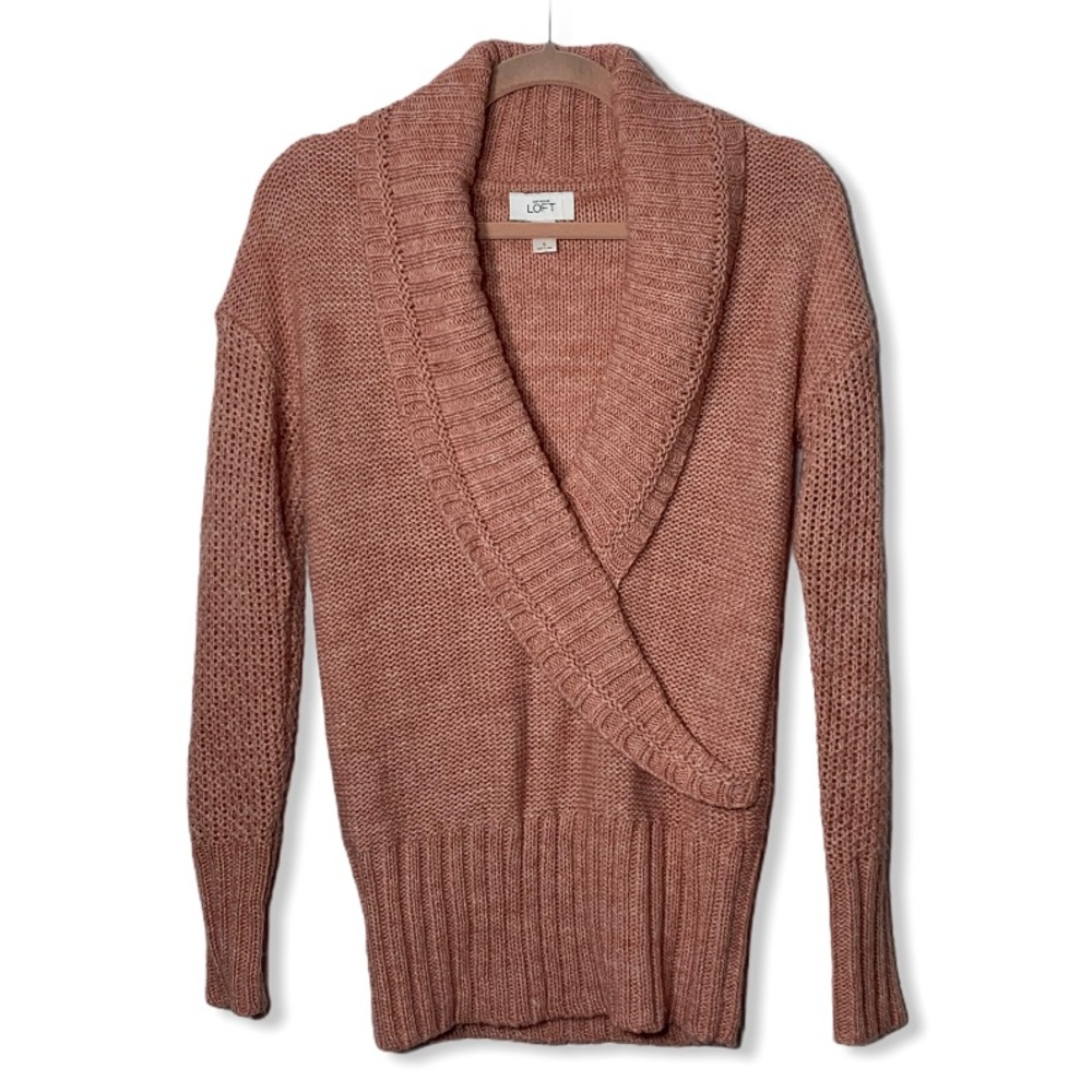 Ann Taylor Loft Cowl Wrap Sweater  Alpaca Wool